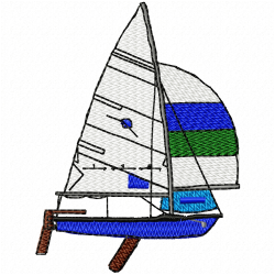 Boats Embroidery Design 7 Boats Embroidery Design 7